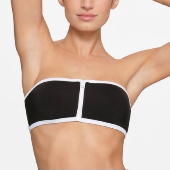 SKIMS SPORTY ZIPPER SWIM BANDEAU & TANGA CHEEKY BOTTOMS. SOLD OUT ONLINE - Picture 6 of 7